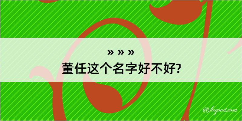 董任这个名字好不好?