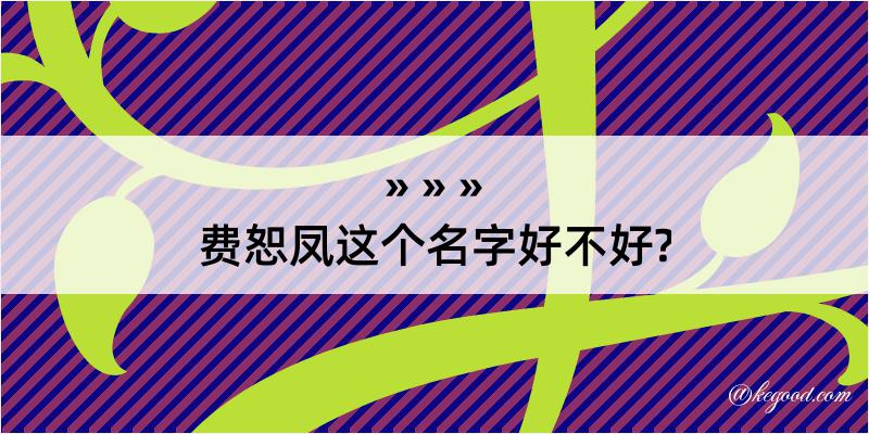 费恕凤这个名字好不好?