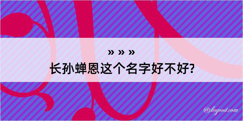 长孙蝉恩这个名字好不好?