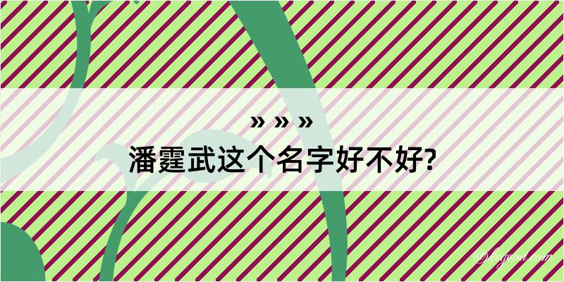 潘霆武这个名字好不好?