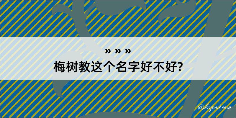 梅树教这个名字好不好?