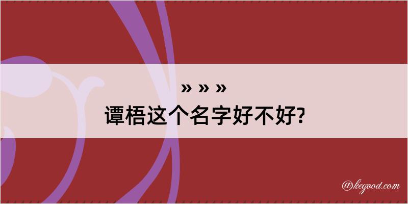 谭梧这个名字好不好?