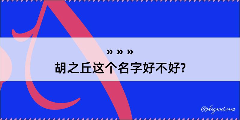 胡之丘这个名字好不好?