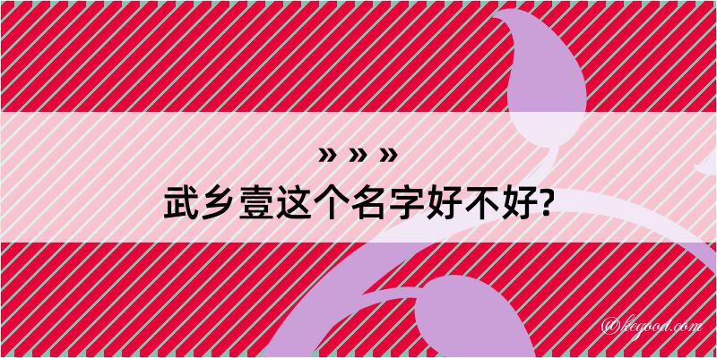 武乡壹这个名字好不好?