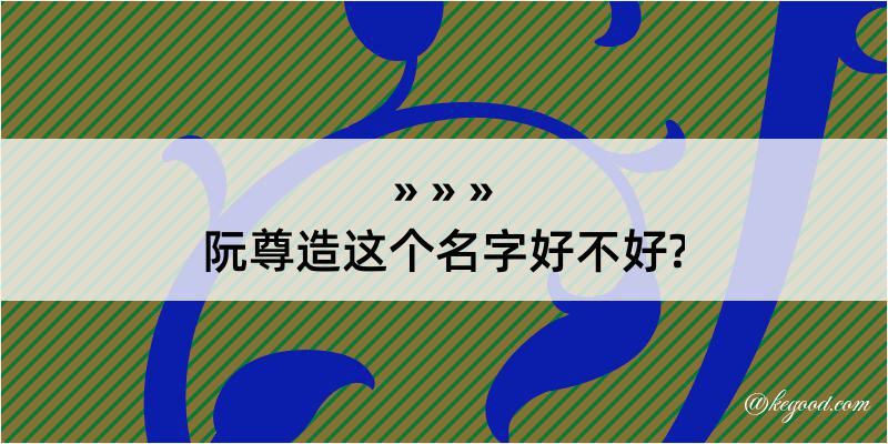 阮尊造这个名字好不好?