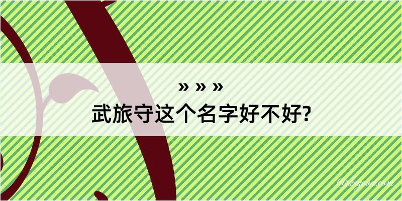 武旅守这个名字好不好?