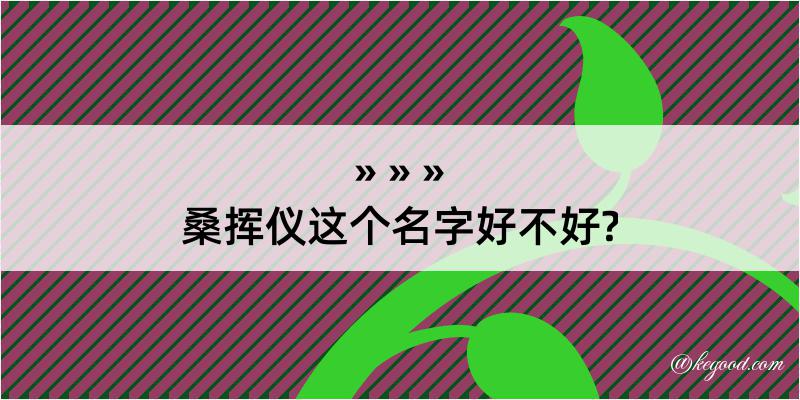 桑挥仪这个名字好不好?