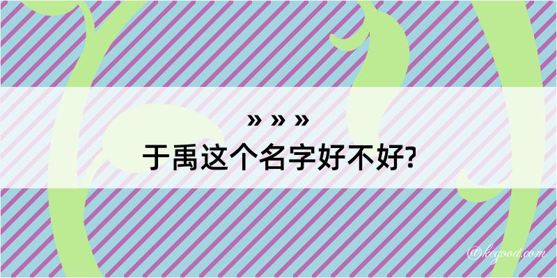 于禹这个名字好不好?