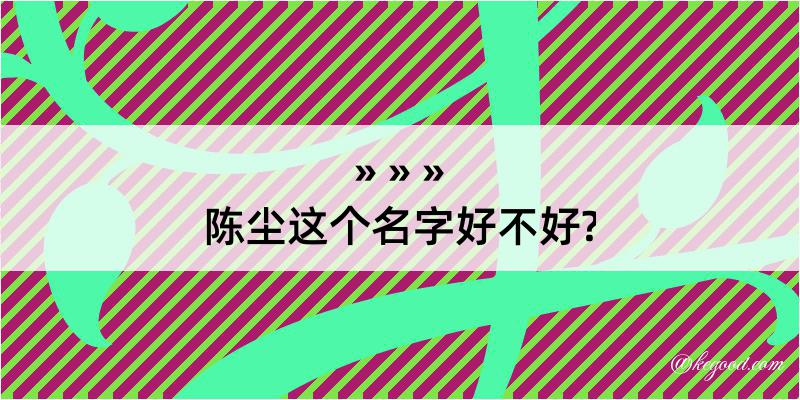 陈尘这个名字好不好?