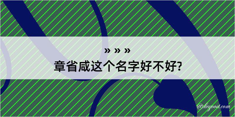 章省咸这个名字好不好?