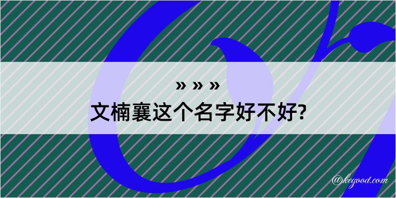 文楠襄这个名字好不好?