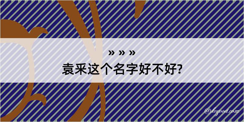 袁釆这个名字好不好?