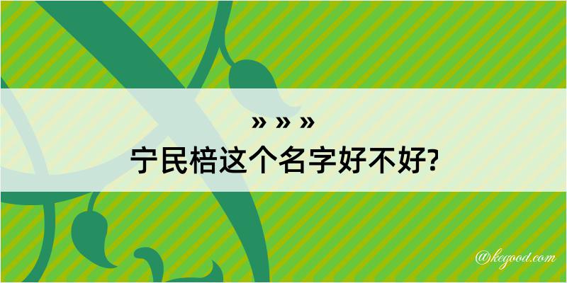 宁民棓这个名字好不好?