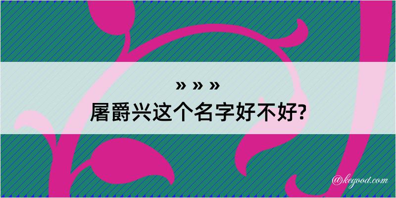 屠爵兴这个名字好不好?