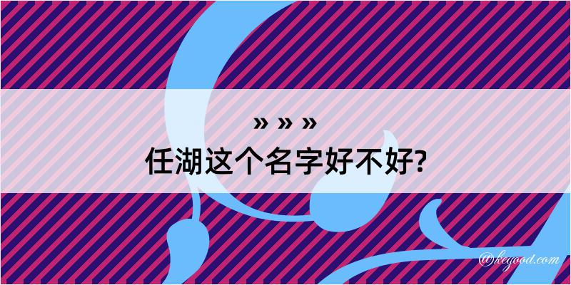 任湖这个名字好不好?