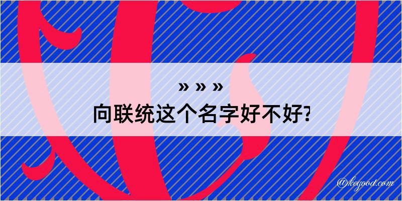 向联统这个名字好不好?