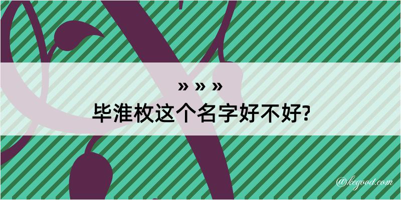 毕淮枚这个名字好不好?