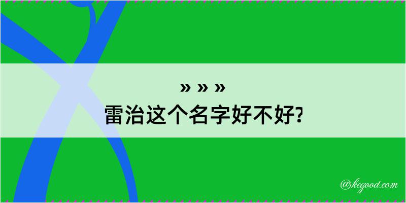 雷治这个名字好不好?