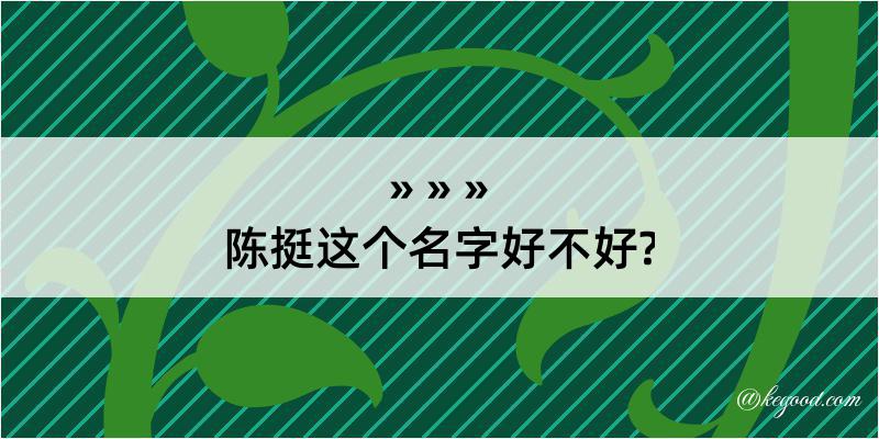 陈挺这个名字好不好?