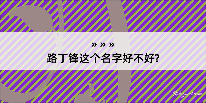 路丁锋这个名字好不好?