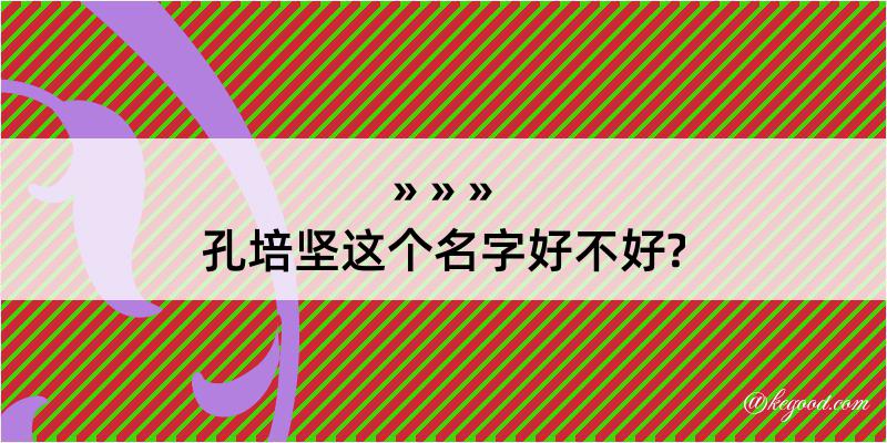 孔培坚这个名字好不好?