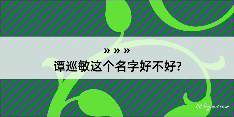 谭巡敏这个名字好不好?