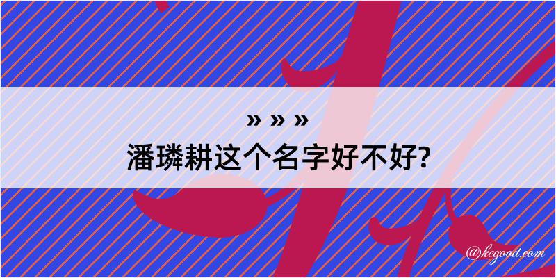 潘璘耕这个名字好不好?