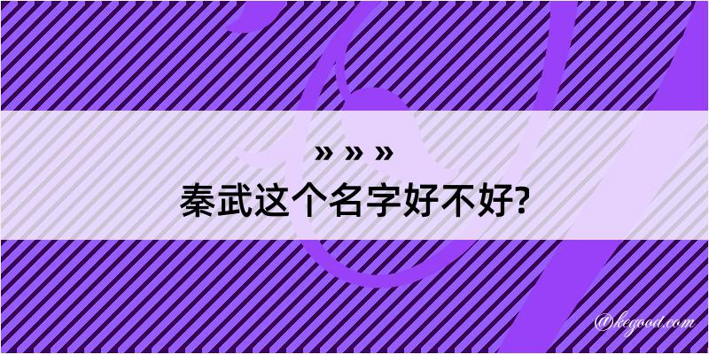 秦武这个名字好不好?