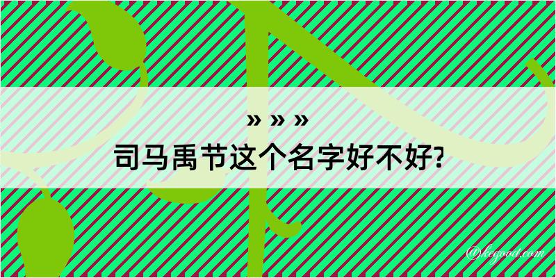 司马禹节这个名字好不好?