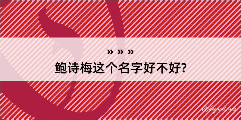 鲍诗梅这个名字好不好?