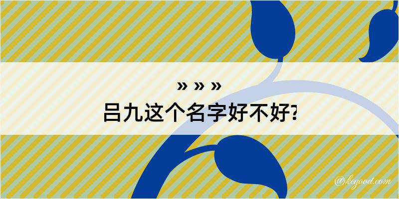 吕九这个名字好不好?