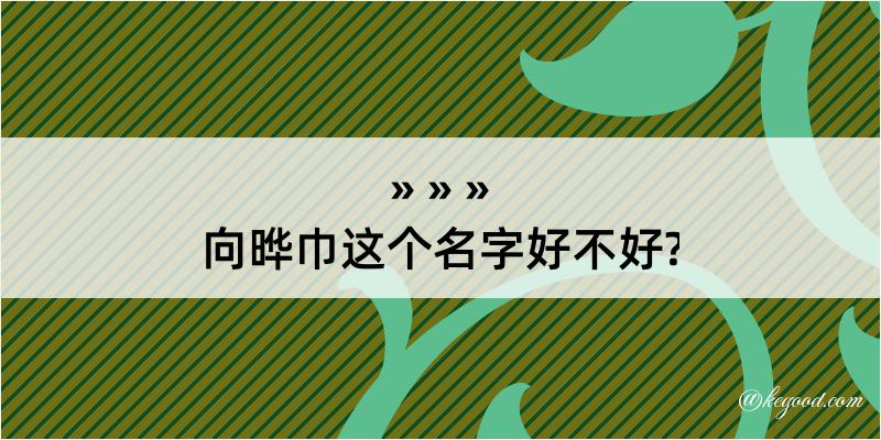 向晔巾这个名字好不好?