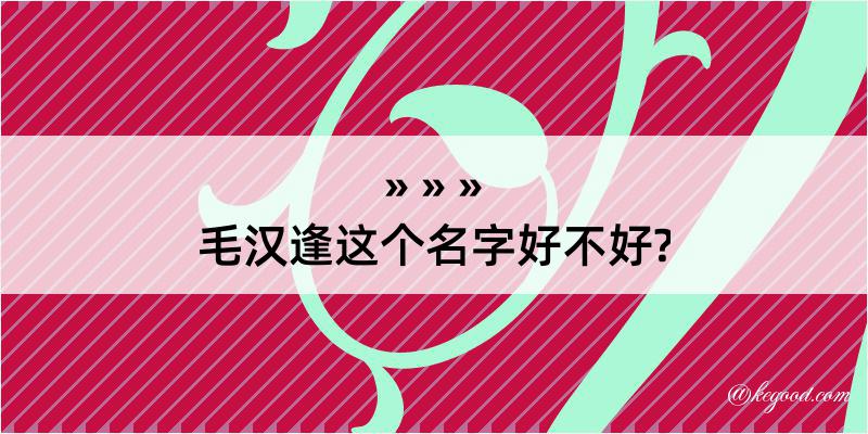 毛汉逢这个名字好不好?