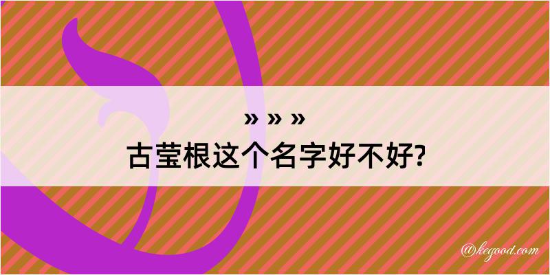 古莹根这个名字好不好?