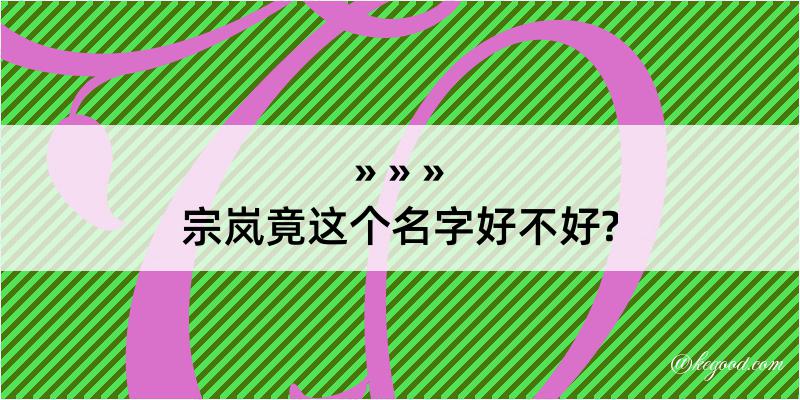 宗岚竟这个名字好不好?