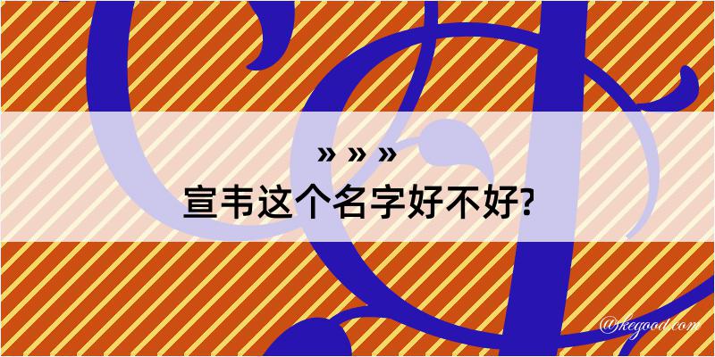 宣韦这个名字好不好?