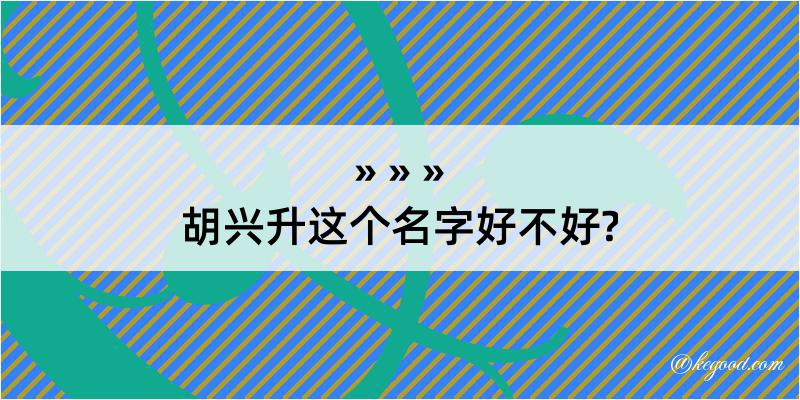 胡兴升这个名字好不好?