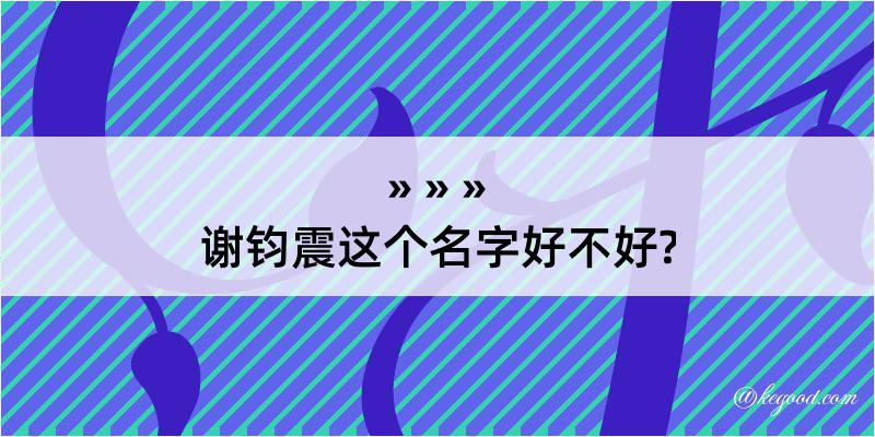 谢钧震这个名字好不好?