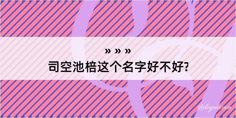 司空池棓这个名字好不好?