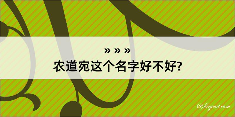 农道宛这个名字好不好?