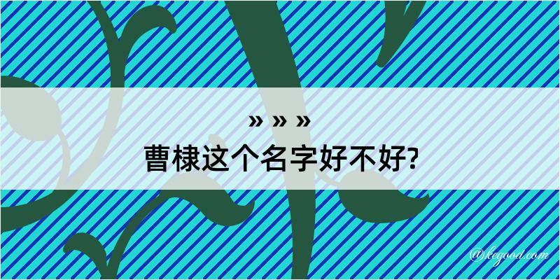 曹棣这个名字好不好?