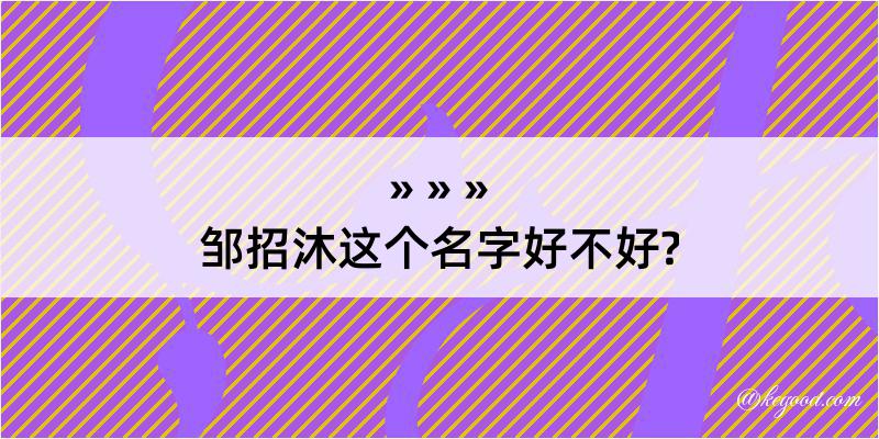 邹招沐这个名字好不好?