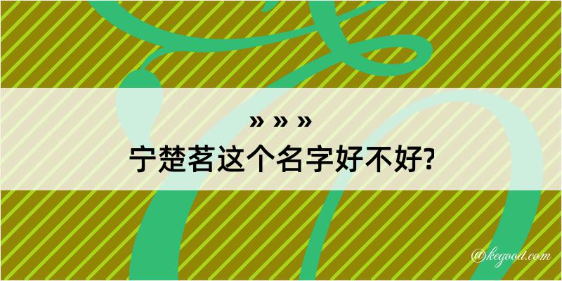 宁楚茗这个名字好不好?