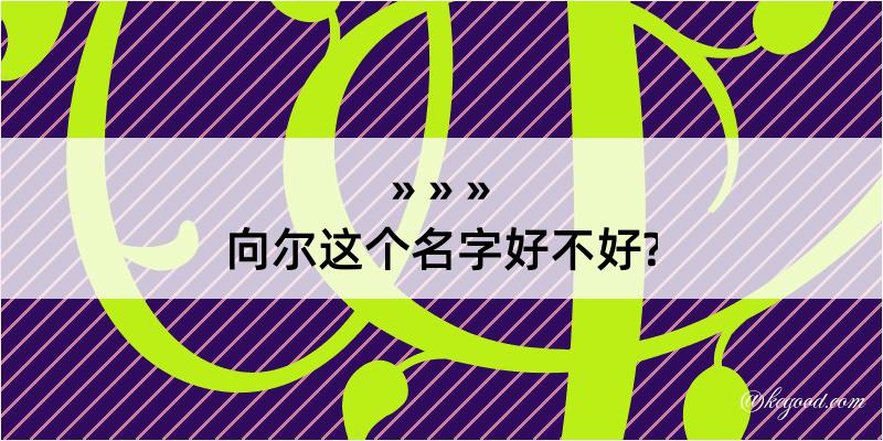 向尔这个名字好不好?