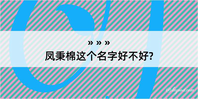 凤秉棉这个名字好不好?