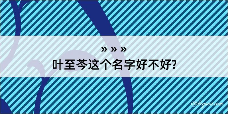 叶至芩这个名字好不好?