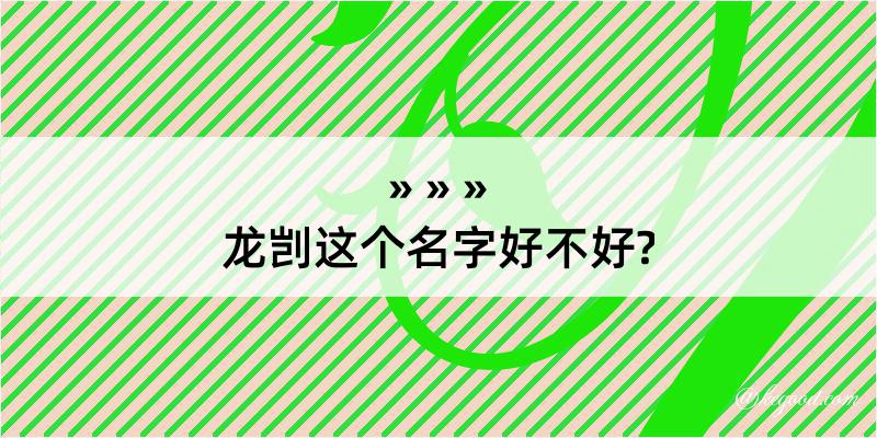 龙剀这个名字好不好?