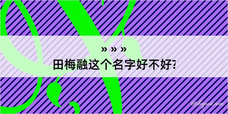 田梅融这个名字好不好?