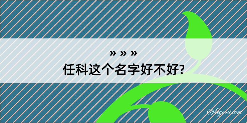 任科这个名字好不好?