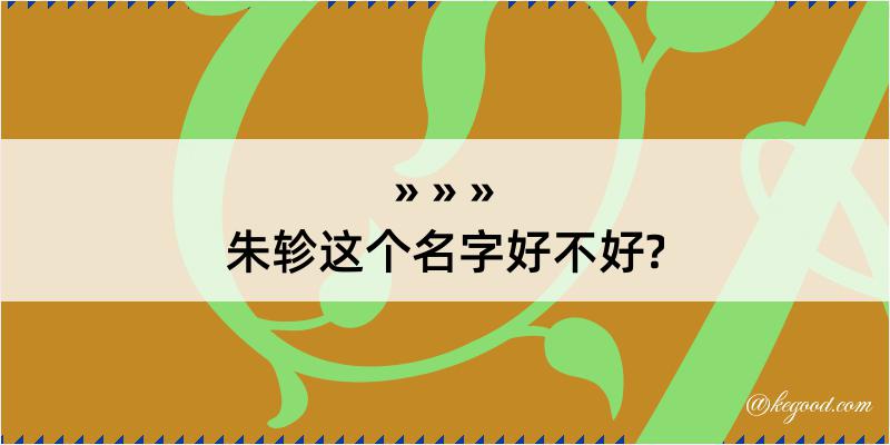 朱轸这个名字好不好?